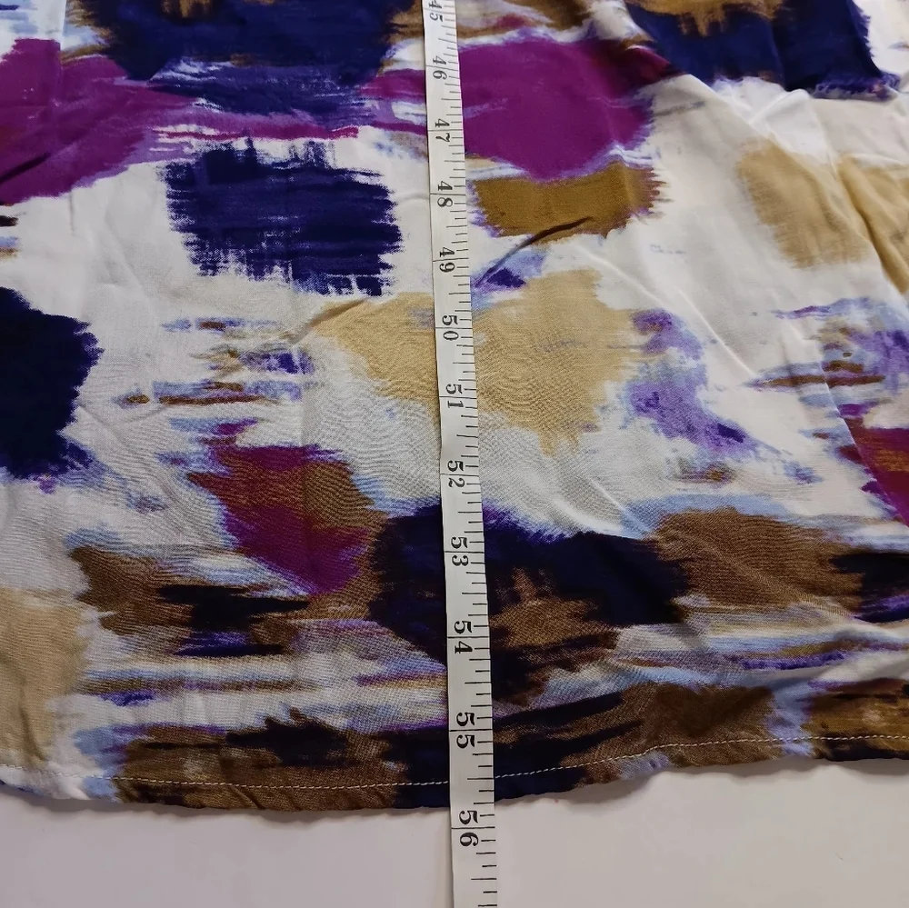 Women's maxi Sundress tie-dye style print Sleeveless Beach Rayon sz M. - Picture 5 of 17